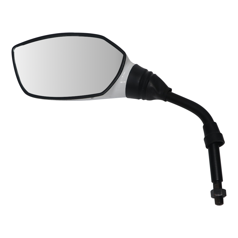 Apache Pearly White Mirror Set  Clear Visibility & Style